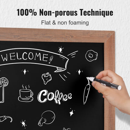 VEVOR magnetisch krijtbord met houten frame 457,2 x 609,6 m magnetisch verzamelbord 381 x 534 mm verticaal van horizontaal hangend incl 2