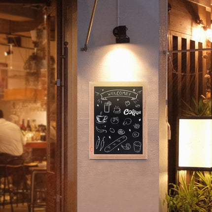 VEVOR magnetisch krijtbord met houten frame 457,2 x 609,6 m magnetisch verzamelbord 381 x 534 mm verticaal van horizontaal hangend incl 2