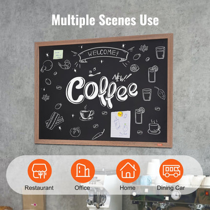 VEVOR lijst krijtbord magnetisch met 1168,4 x 889 mm magnetisch verzamelbord 913 x 1092 mm verticaal verticaal verticaal gemonteerd incl 4