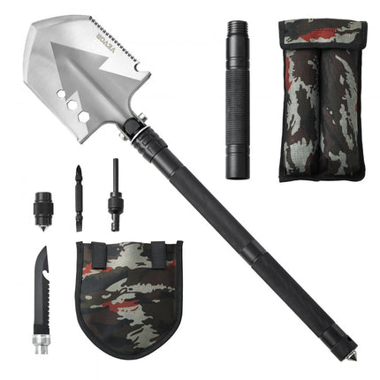VEVOR Survival Shovel 8 in 1 Campingschop Opvouwbaar Draagbaar Multifunctioneel