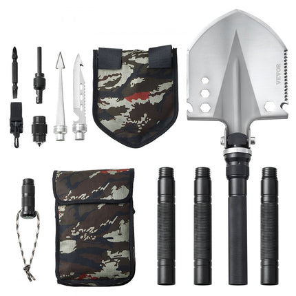 VEVOR Survival Shovel 13 in 1 Campingschop Opvouwbaar Draagbaar Multifunctioneel