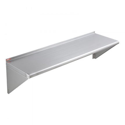 VEVOR kruidenrek wandrek 1219 x 457 x 63 mm, hangend keukenrek met frame, zwevend rek roestvrij staal 180 kg belastbaar, plank wandrek kruidenrek voor keukens, restaurants, hotels, enz.