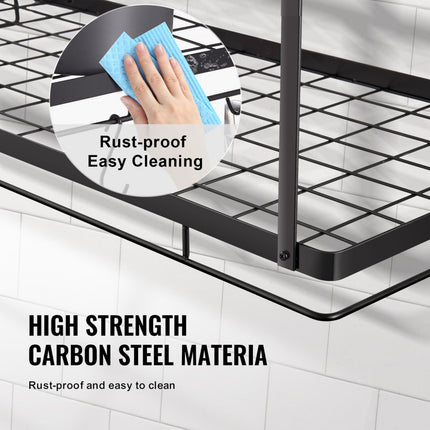 VEVOR Hangend pottenrek 30" Pot- en pannenhangrek, Pot- en pannenhanger met 12 S-haken, 50 lb laadgewicht, pannenlap Muur Ideaal voor pannen, bestek, kookgerei in de keuken