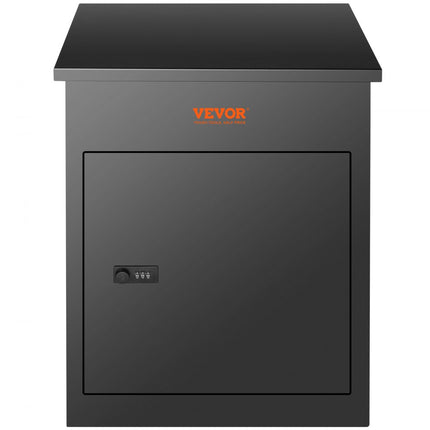 VEVOR pakketbrievenbus Pakketbox 44x35x58,3 cm pakketdoos stalen palletbox 15-20 kg brievenbus Postbox brievenbus met wachtwoordslot binnenscharnier