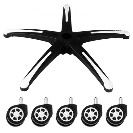 VEVOR Basistourniquet Chroom Φ710mm Draaistoelbasis 1134kg Zwart/Wit