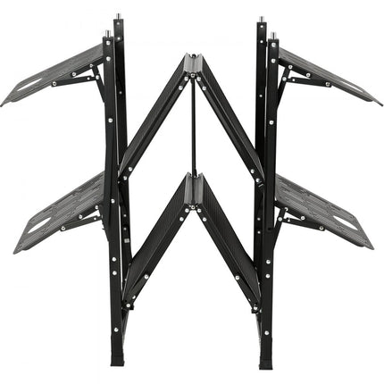 VEVOR Camping Keukentafel Aluminium Opvouwbaar Draagbaar Outdoor Kookstation met 4 Ijzeren Zijkanten 2 Planken en Draagtas Snelle Installatie voor Picknick, BBQ, Strand, Reizen etc.