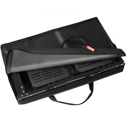 VEVOR Camping Keukentafel Aluminium Opvouwbaar Draagbaar Outdoor Kookstation met 4 Ijzeren Zijkanten 2 Planken en Draagtas Snelle Installatie voor Picknick, BBQ, Strand, Reizen etc.