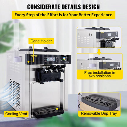 VEVOR ijsmachine wit ijsmachine 2200 W, 2 x 6 L tafelmachine ijsmachine 220 V ijsmachine met eierkegel eierrekje roestvrijstalen machine