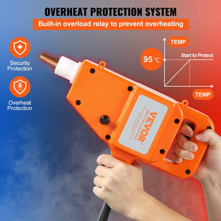 VEVOR uitdeukmachine 800 VA 220 V 1600 A uitdeukset uitdeukmachine puntlasapparaat IP22 waterdicht incl. diverse elektroden uitdeukgereedschap voor professionele reparatie van carrosserieën
