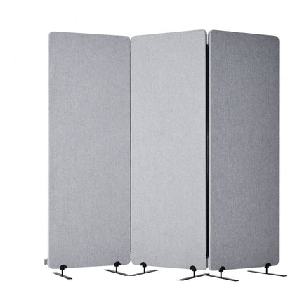 VEVOR scheidingsscherm 184cm 3 panelen kantoor privacyscherm lichtgrijs