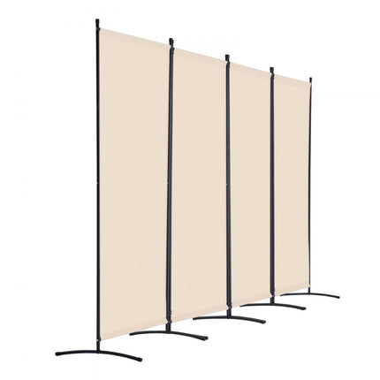 VEVOR scheidingsscherm 3464 mm 4 panelen kantoorbeige privacyscherm