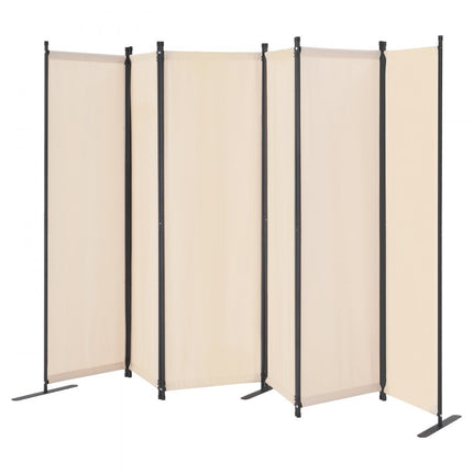 VEVOR scheidingsscherm 311cm 6 panelen kantoor beige privacyscherm