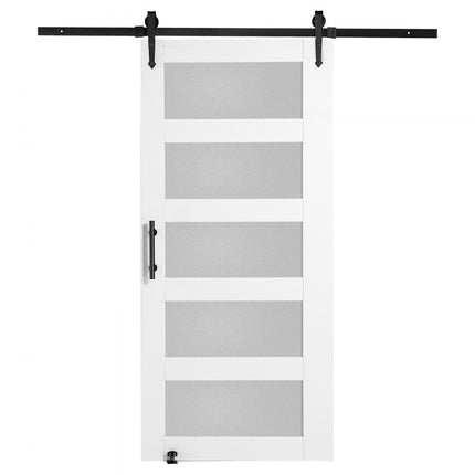 VEVOR Staldeurbeslagset 1067 x 2134 mm houten schuifdeur soepel