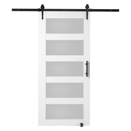 VEVOR Staldeurbeslagset 1067 x 2134 mm houten schuifdeur soepel