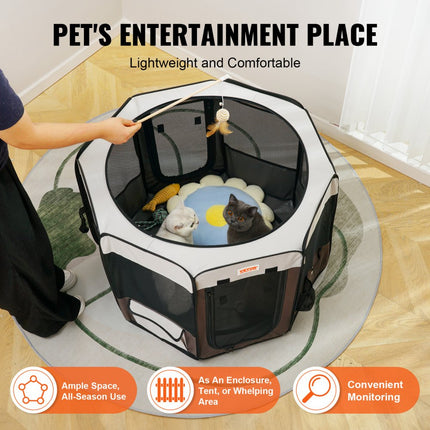 VEVOR Puppy-box Opvouwbaar 914 x 914x 584 mm Puppy Run Dierenbox 13 x 5 cm Opvouwbare kom Hondenbox 600D Oxford Stof Hondenbox Buitenren voor kleine en middelgrote huisdieren