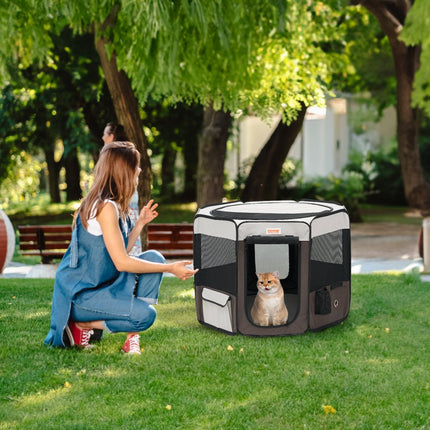 VEVOR Puppy-box Opvouwbaar 914 x 914x 584 mm Puppy Run Dierenbox 13 x 5 cm Opvouwbare kom Hondenbox 600D Oxford Stof Hondenbox Buitenren voor kleine en middelgrote huisdieren