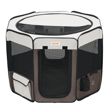 VEVOR Puppy-box Opvouwbaar 914 x 914x 584 mm Puppy Run Dierenbox 13 x 5 cm Opvouwbare kom Hondenbox 600D Oxford Stof Hondenbox Buitenren voor kleine en middelgrote huisdieren