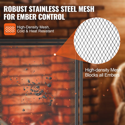 VEVOR vonkenbeschermingsrooster ijzeren haardbescherming 990 mm haardrooster ovenrooster vintage ovenbeschermingsrooster 0-40 °C haardbeschermingsrooster haardbeschermingsrooster ovenschermrooster tegen rondvliegende vonken
