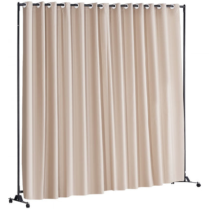 VEVOR Scheidingswand Draagbaar Paneel Scheidingswand met Wielen 118,5"x94,7" Khaki