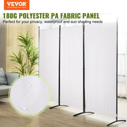 VEVOR kamerscherm 3 panelen opvouwbaar privacyscherm 89"x20.3"x72.8" wit