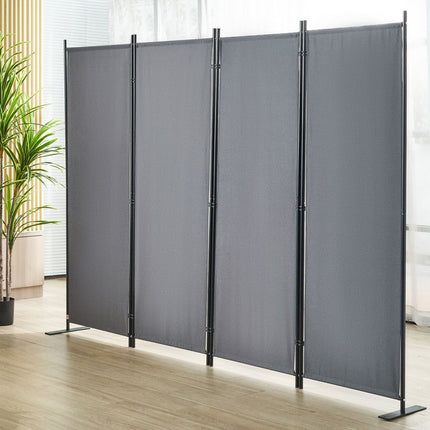 VEVOR kamerscherm 4 panelen opvouwbaar privacyscherm 99" x 12" x 63" donkergrijs