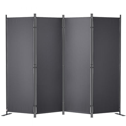 VEVOR kamerscherm 4 panelen opvouwbaar privacyscherm 99" x 12" x 63" donkergrijs