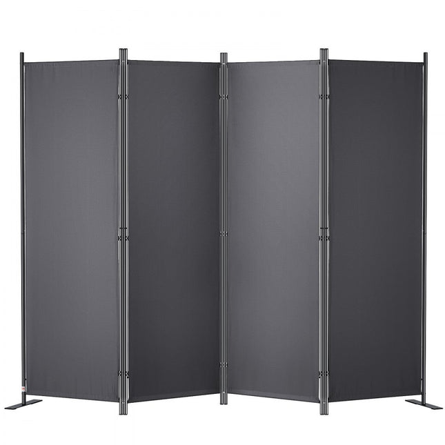 VEVOR kamerscherm 4 panelen opvouwbaar privacyscherm 99" x 12" x 63" donkergrijs