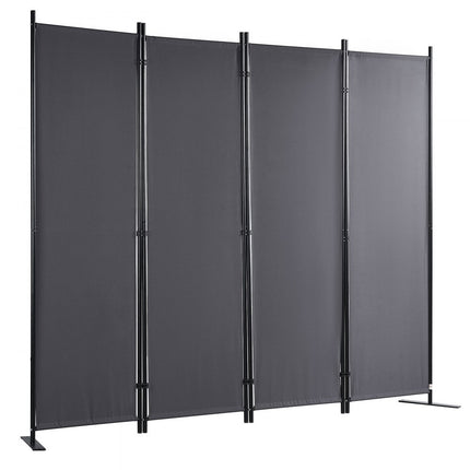 VEVOR kamerscherm 4 panelen opvouwbaar privacyscherm 99" x 12" x 63" donkergrijs