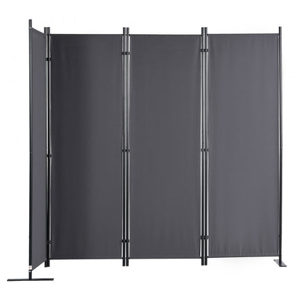 VEVOR kamerscherm 4 panelen opvouwbaar privacyscherm 99" x 12" x 63" donkergrijs