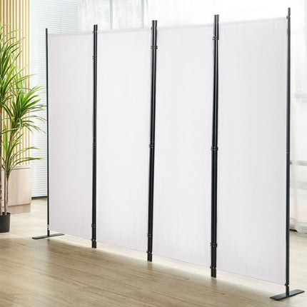 VEVOR kamerscherm 4 panelen opvouwbaar privacyscherm 99" x 12" x 63" wit