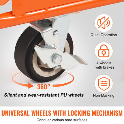 VEVOR paneelwagen 1360 kg draagvermogen paneeltransportwagen Q235 stalen paneeltransporter met universele wielen transporthulp paneelroller platformwagen zware wagen 1155 x 555 x 1180 mm