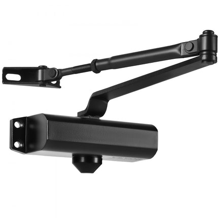 VEVOR deurdranger automatische poortdranger voor zakelijk of particulier gebruik voor deurgewichten tot 45 kg verstelbare maat deurdranger met hydraulische bufferbehuizing van gegoten aluminium zwart