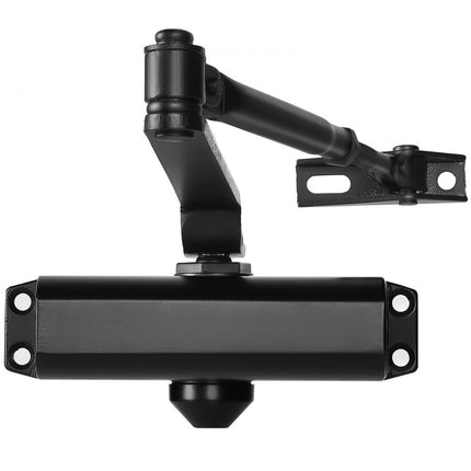 VEVOR deurdranger automatische poortdranger voor zakelijk of particulier gebruik voor deurgewichten tot 45 kg verstelbare maat deurdranger met hydraulische bufferbehuizing van gegoten aluminium zwart