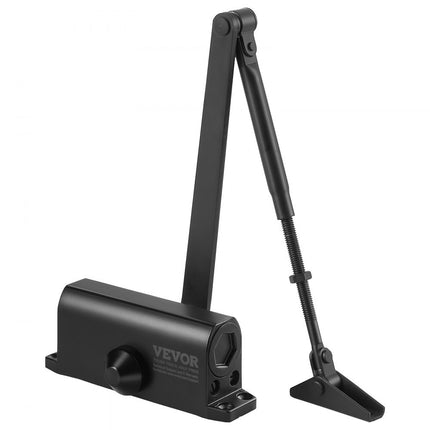 VEVOR deurdranger automatische poortdranger voor zakelijk of particulier gebruik voor deurgewichten tot 45 kg verstelbare maat deurdranger met hydraulische bufferbehuizing van gegoten aluminium zwart