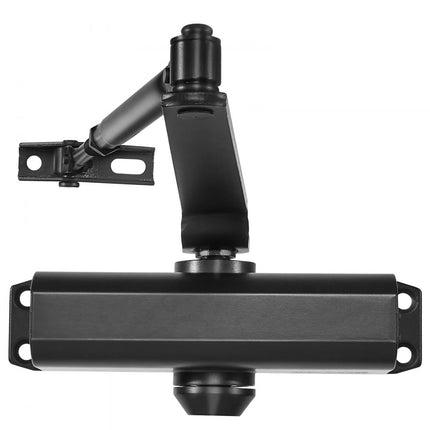 VEVOR deurdranger automatische poortdranger voor commercieel of particulier gebruik voor deurgewichten tot 85 kg bardeurdranger met hydraulische bufferbehuizing van gegoten aluminium zwart