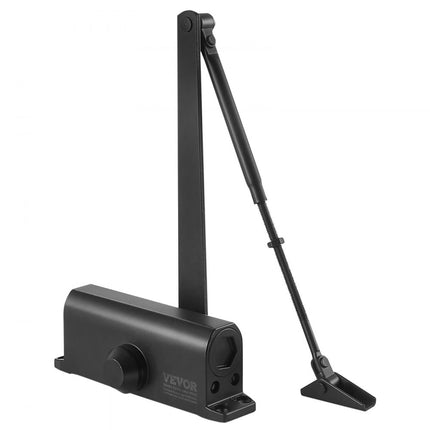 VEVOR deurdranger automatische poortdranger voor commercieel of particulier gebruik voor deurgewichten tot 85 kg bardeurdranger met hydraulische bufferbehuizing van gegoten aluminium zwart