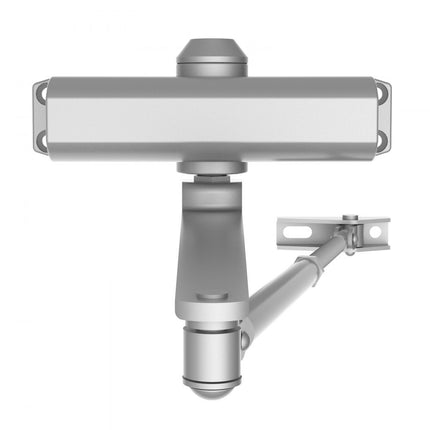 VEVOR deurdranger automatische poortdranger voor zakelijk of particulier gebruik voor deurgewichten tot 85 kg bardeurdranger met hydraulische bufferbehuizing van gegoten aluminium zilver