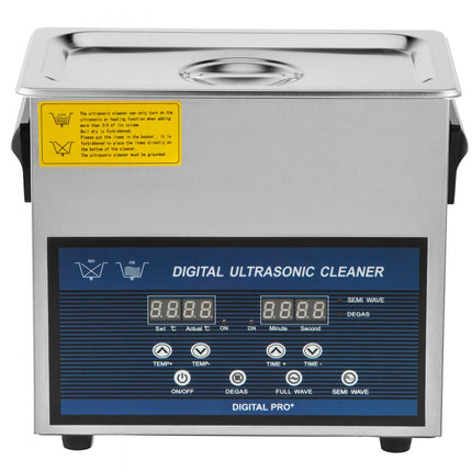 VEVOR Ultrasoon Reiniger Dual Frequentie 6L Ultrasone Reiniger met Heater voor Onderdelen Sieraden Lenzenvloeistof Ring Prothese Record