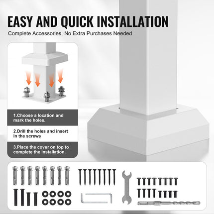 VEVOR 1-2 trapleuning entreeleuning trapleuning wit 1535x84x990mm