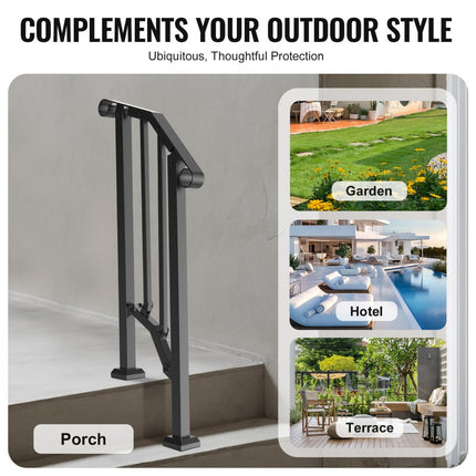 VEVOR 1-2 tredenleuning entreeleuning trapleuning 1535x84x990mm zwart