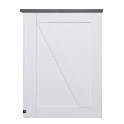 VEVOR bijzettafel nachtkastje USB-aansluiting nachtkastje witte landelijke stijl