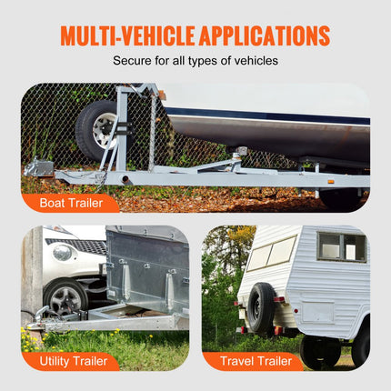 VEVOR Reservewieldrager Trailer Reservewielhouder 160 lbs Capaciteit Utility Trailer Accessoires Geschikt voor de meeste 4" 5" 6" 8" wielen op 4" 4,25" 4,5" 4,75" inch, 5
