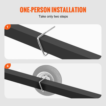 VEVOR reservewieldrager, U-bout, gegalvaniseerde reservewielbeugel, zijmontage met slot, 73 kg draagvermogen, 4 en 5 wielogen op 4", 4,5", 5" boutpatronen, voor trekhaak, scheepstrailer