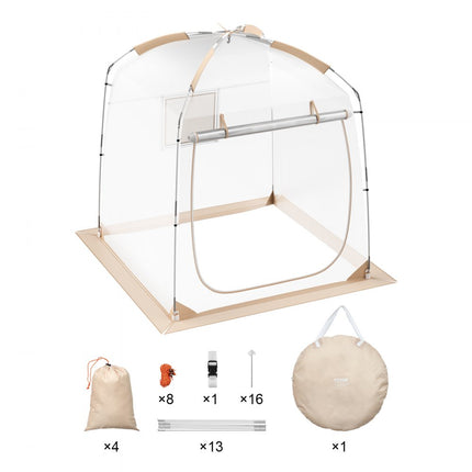 VEVOR transparante tent pop-up tent campingtent bubbel 12-15 personen 4,5x4,5x2,4m