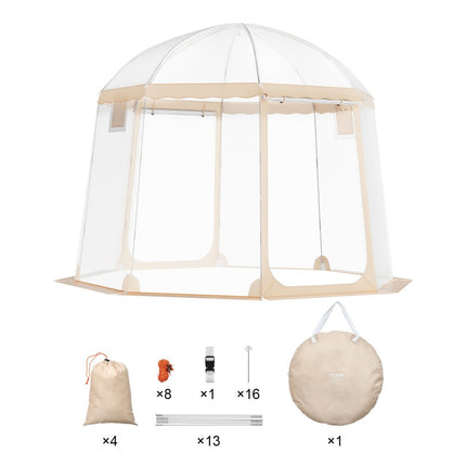 VEVOR pop-up paviljoen camping koepel bubbeltent 4-8 personen 3x3x2,1m