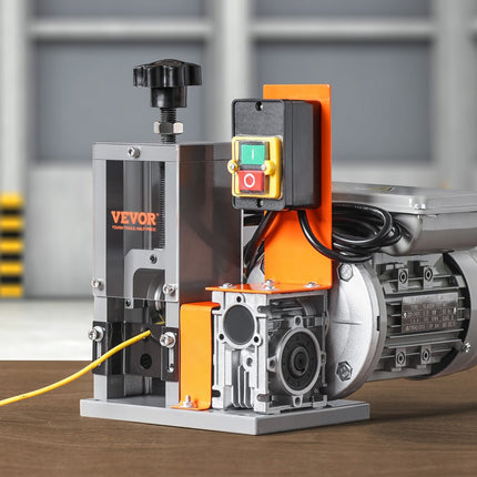 VEVOR Kabelstripmachine Elektrisch φ1.5-30mm Kabelstripmachine 180W Stripmachine 18m per minuut Snelheid Draadstripper 65Mn Veerstalen mes Ideaal voor het strippen van koperdraad