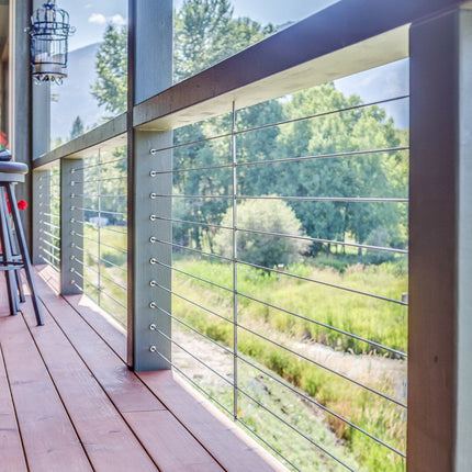 VEVOR 101 stks T316 roestvrijstalen beschermhoezen voor 1/8 "draadkabel kabelrailing DIY balustrade T316 maritieme kwaliteit met gratis boor zwart