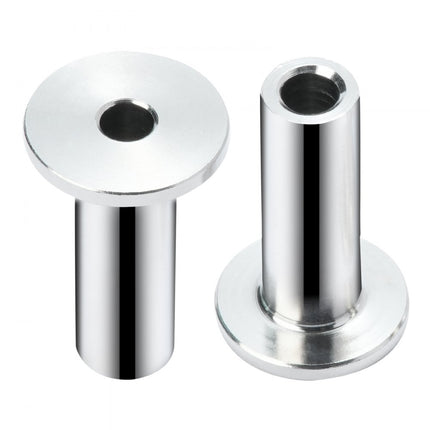 VEVOR 121 stks T316 roestvrijstalen beschermhoezen voor 1/8 "draadkabel kabelrailing DIY balustrade T316 maritieme kwaliteit met gratis boor zilver