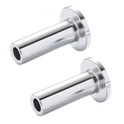 VEVOR 121 stks T316 roestvrijstalen beschermhoezen voor 1/8 "draadkabel kabelrailing DIY balustrade T316 maritieme kwaliteit met gratis boor zilver