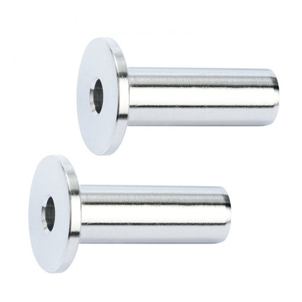 VEVOR 121 stks T316 roestvrijstalen beschermhoezen voor 1/8 "draadkabel kabelrailing DIY balustrade T316 maritieme kwaliteit met gratis boor zilver